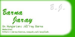 barna jaray business card